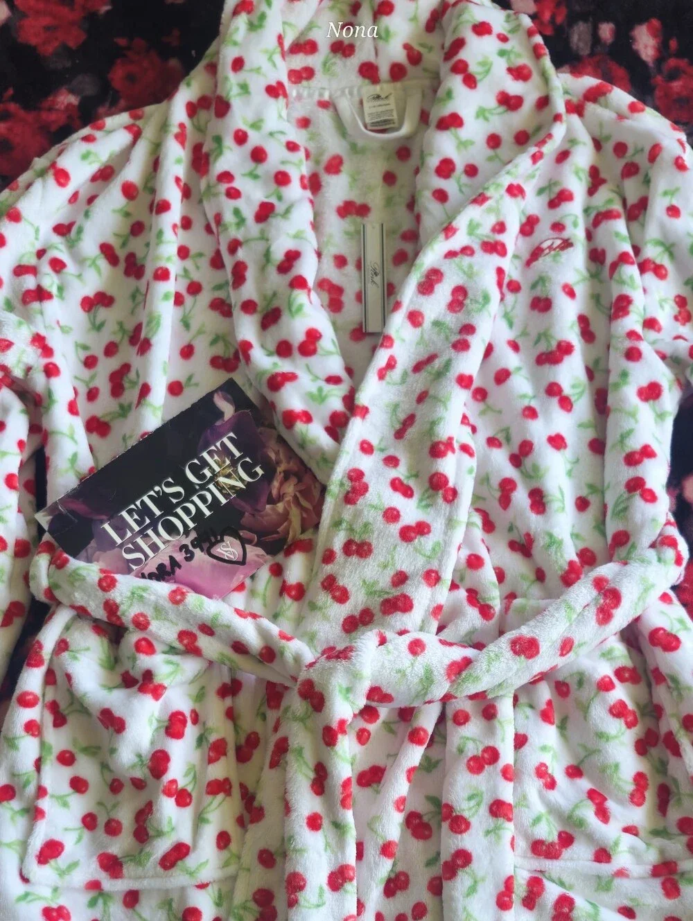 PINK VS Frankie's Bikinis Plush Robe Size Large NWT
